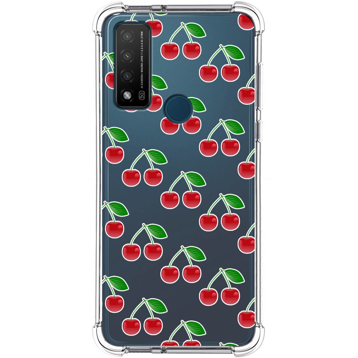 Funda Silicona Antigolpes para TCL 20 R 5G diseño Cerezas Dibujos