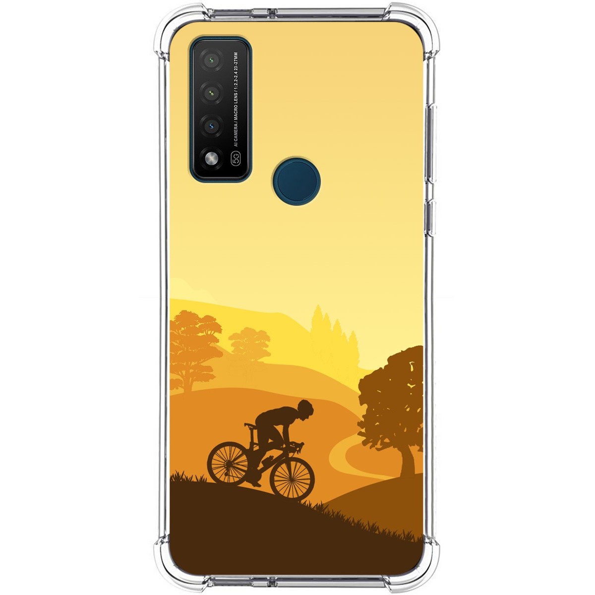 Funda Silicona Antigolpes para TCL 20 R 5G diseño Ciclista Dibujos