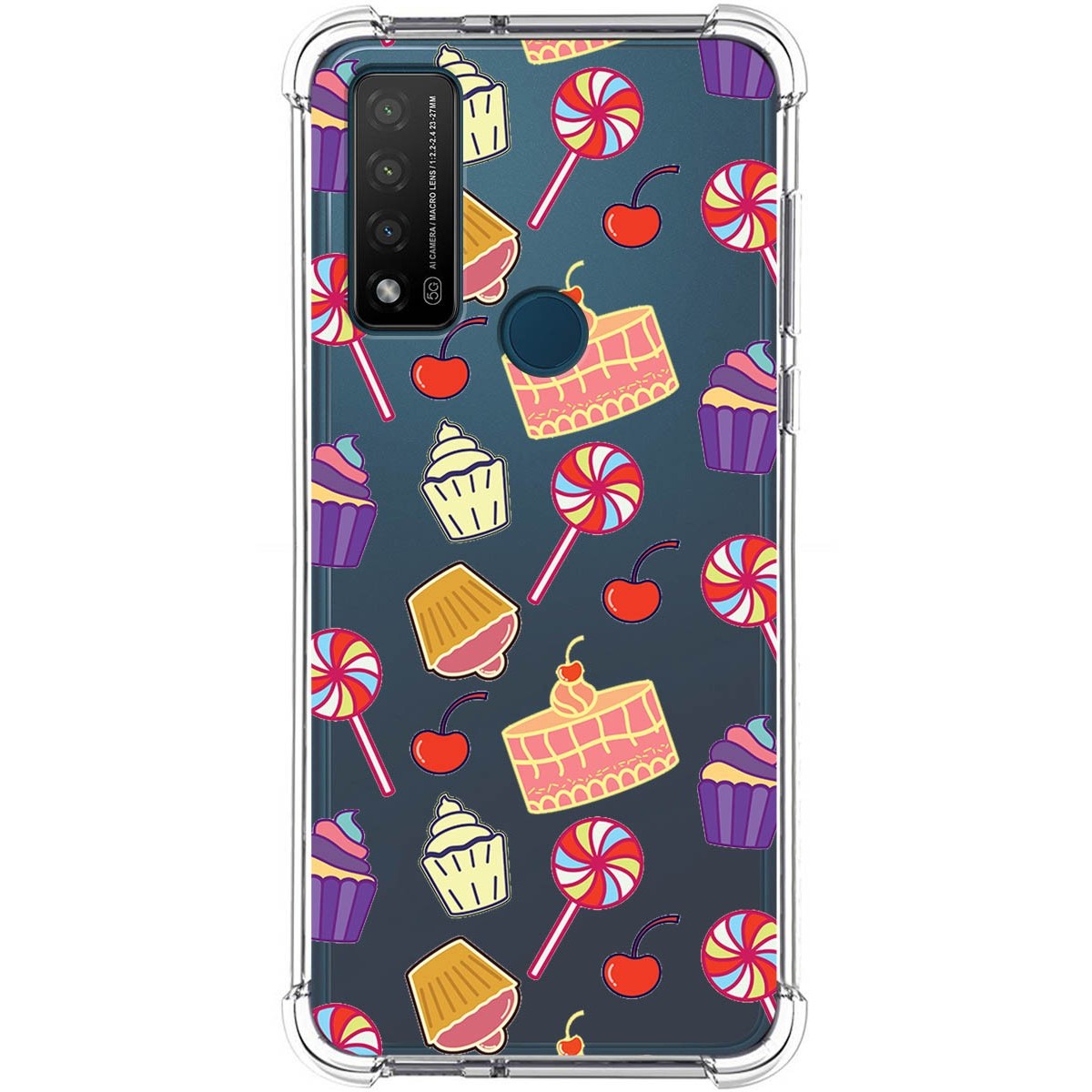 Funda Silicona Antigolpes para TCL 20 R 5G diseño Dulces 01 Dibujos