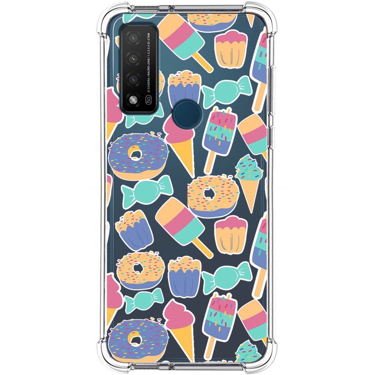 Funda Silicona Antigolpes para TCL 20 R 5G diseño Dulces 02 Dibujos