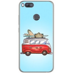 Funda Gel Tpu para Xiaomi Mi 5X / Mi A1 Diseño Furgoneta Dibujos