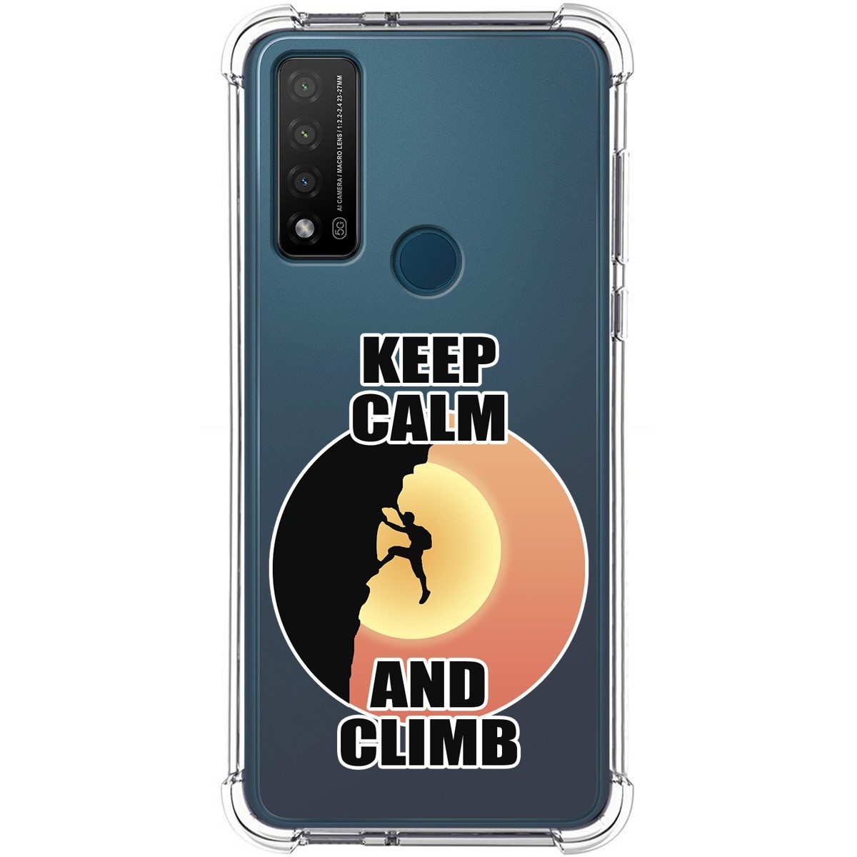 Funda Silicona Antigolpes para TCL 20 R 5G diseño Hombre Escalada Dibujos