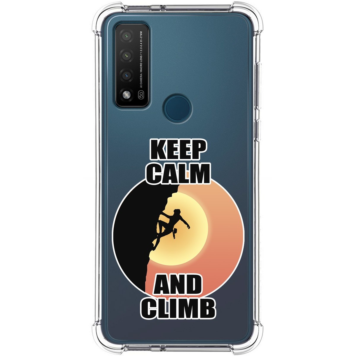 Funda Silicona Antigolpes para TCL 20 R 5G diseño Mujer Escalada Dibujos