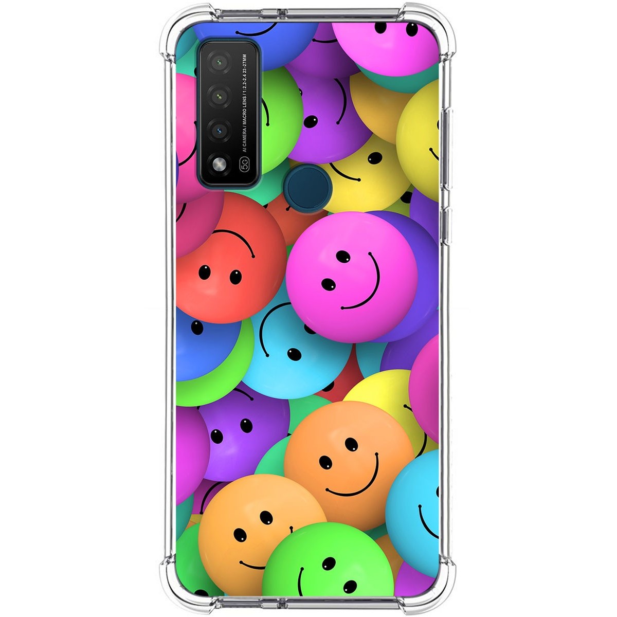 Funda Silicona Antigolpes para TCL 20 R 5G diseño Smile Dibujos