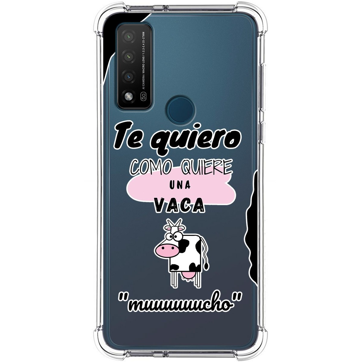 Funda Silicona Antigolpes para TCL 20 R 5G diseño Vaca Dibujos