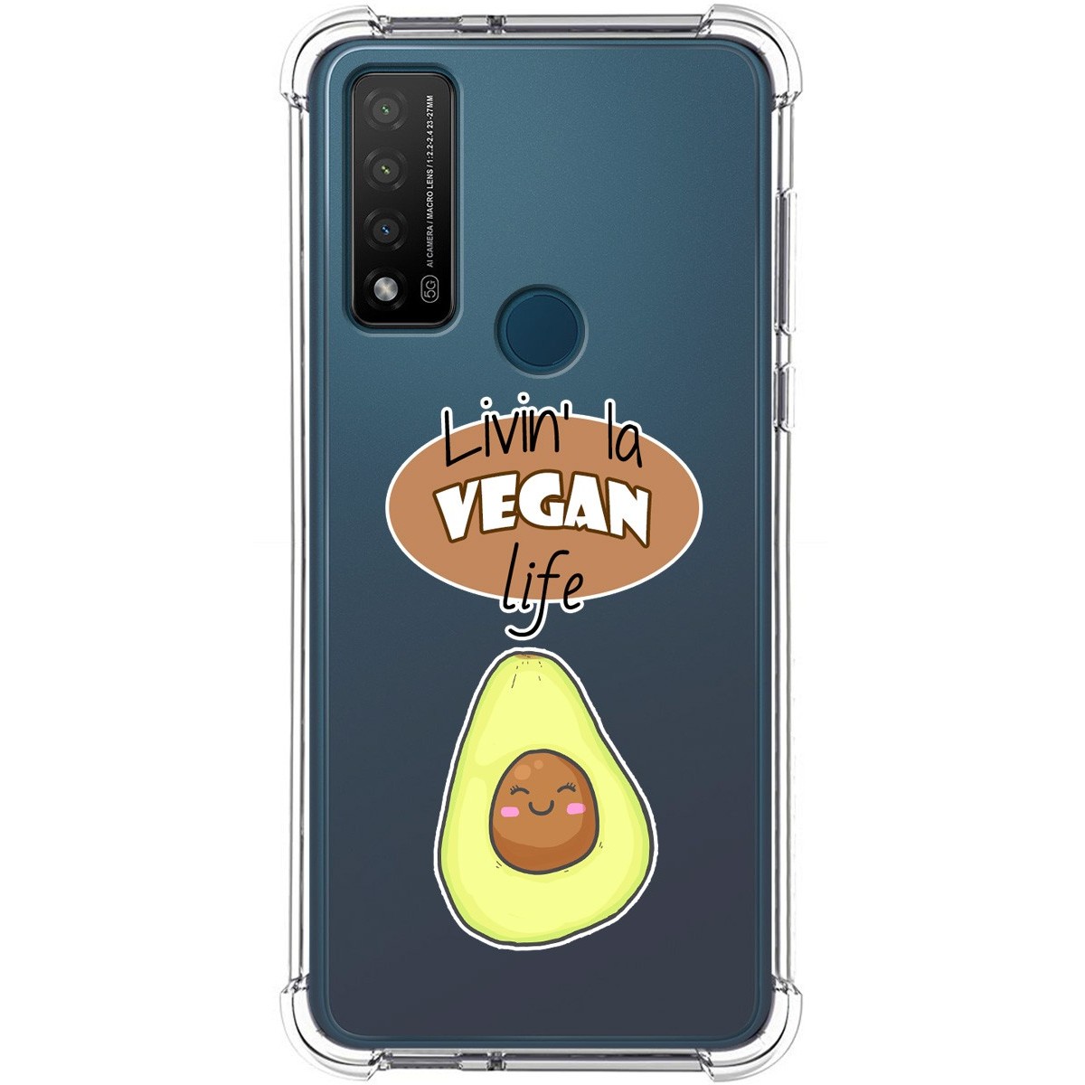 Funda Silicona Antigolpes para TCL 20 R 5G diseño Vegan Life Dibujos