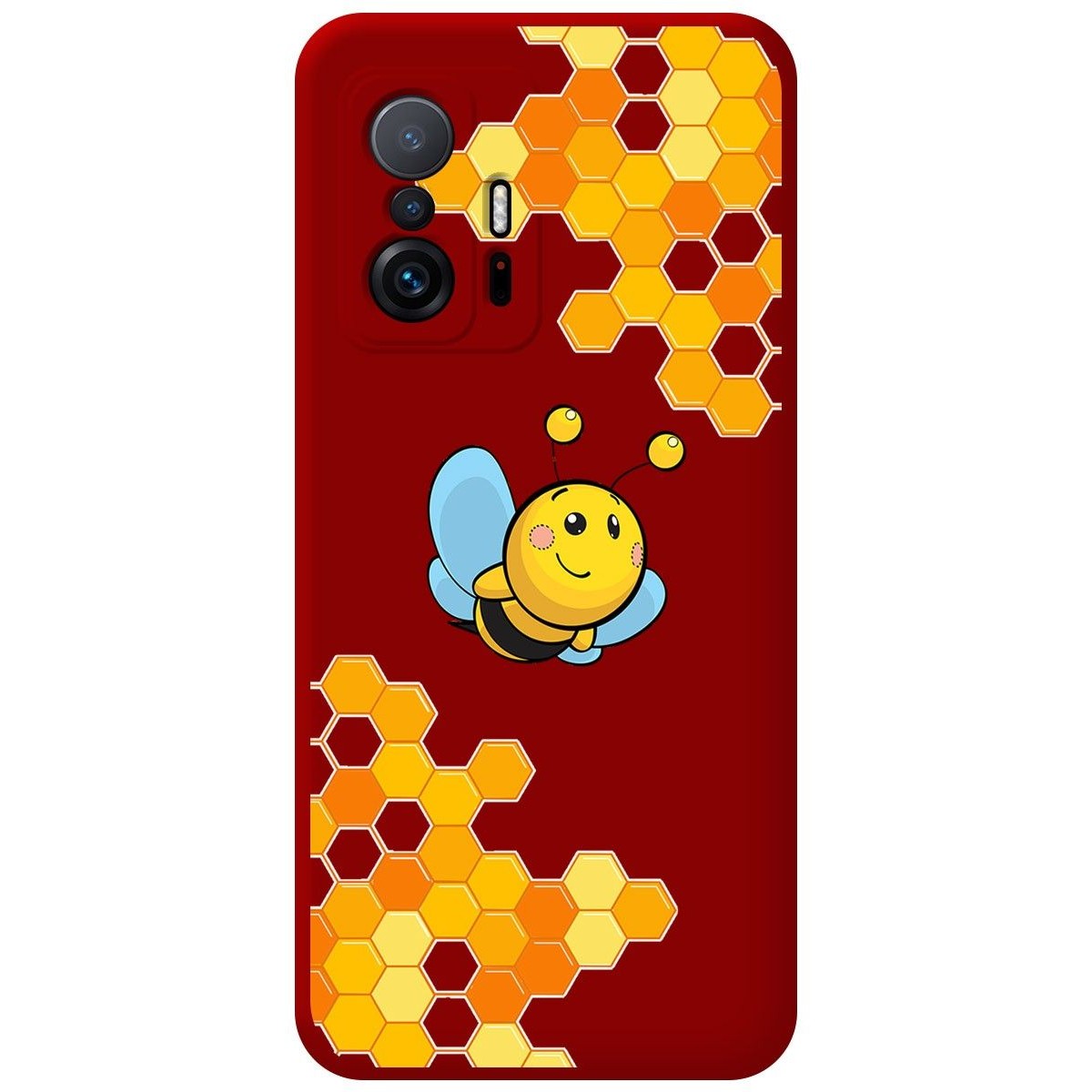 Funda Silicona Líquida Roja para Xiaomi 11T 5G / 11T Pro 5G diseño Abeja Dibujos