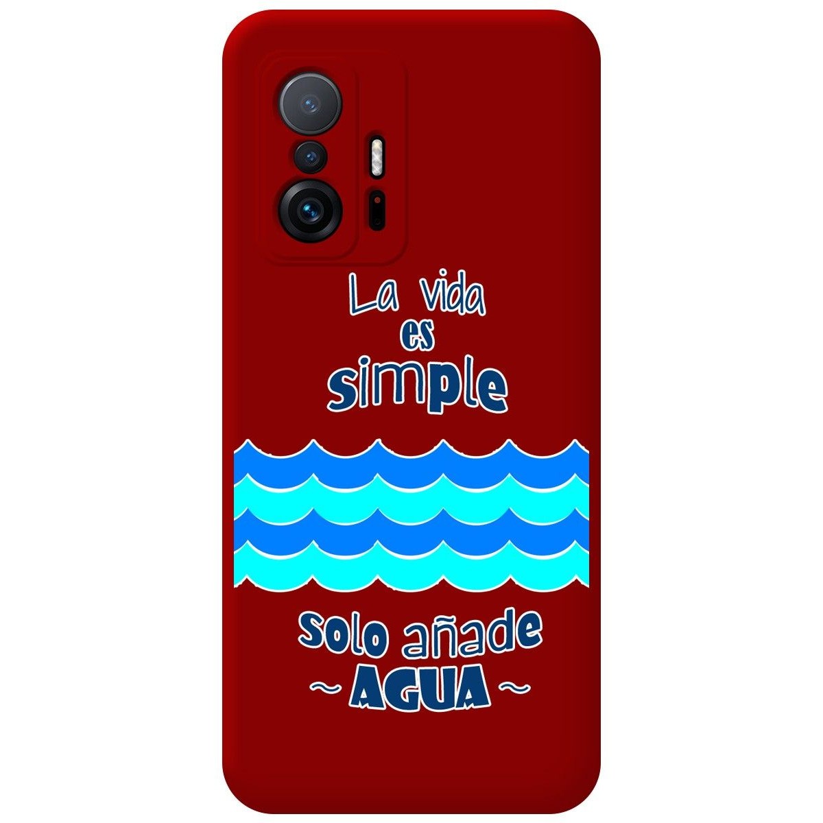 Funda Silicona Líquida Roja para Xiaomi 11T 5G / 11T Pro 5G diseño Agua Dibujos