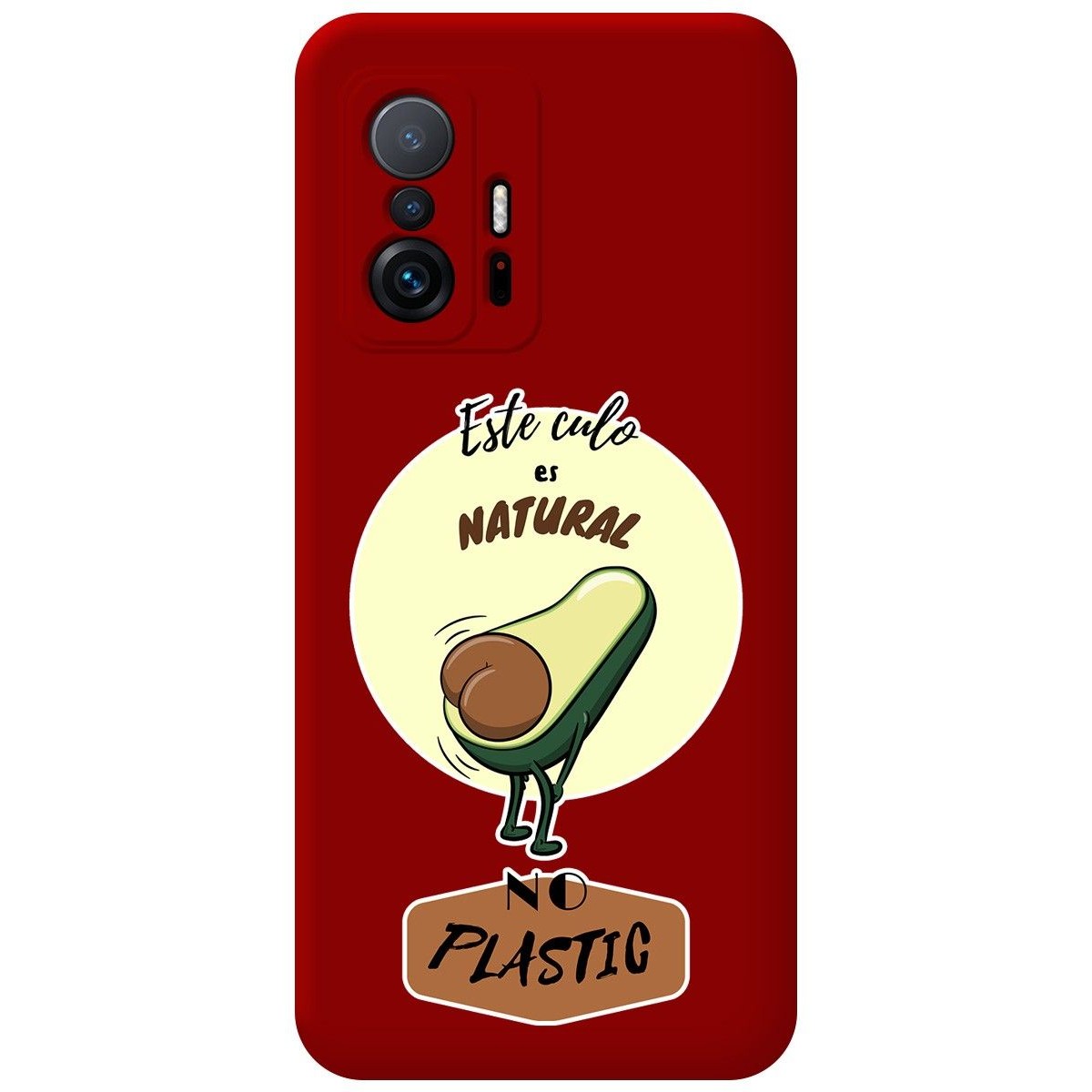 Funda Silicona Líquida Roja para Xiaomi 11T 5G / 11T Pro 5G diseño Culo Natural Dibujos