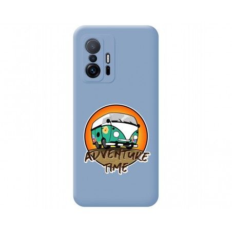 Funda Silicona Líquida Azul para Xiaomi 11T 5G / 11T Pro 5G diseño Adventure Time Dibujos
