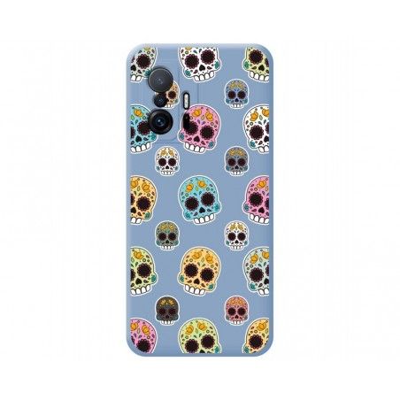 Funda Silicona Líquida Azul para Xiaomi 11T 5G / 11T Pro 5G diseño Catrina Dibujos