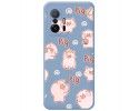 Funda Silicona Líquida Azul para Xiaomi 11T 5G / 11T Pro 5G diseño Cerdos Dibujos