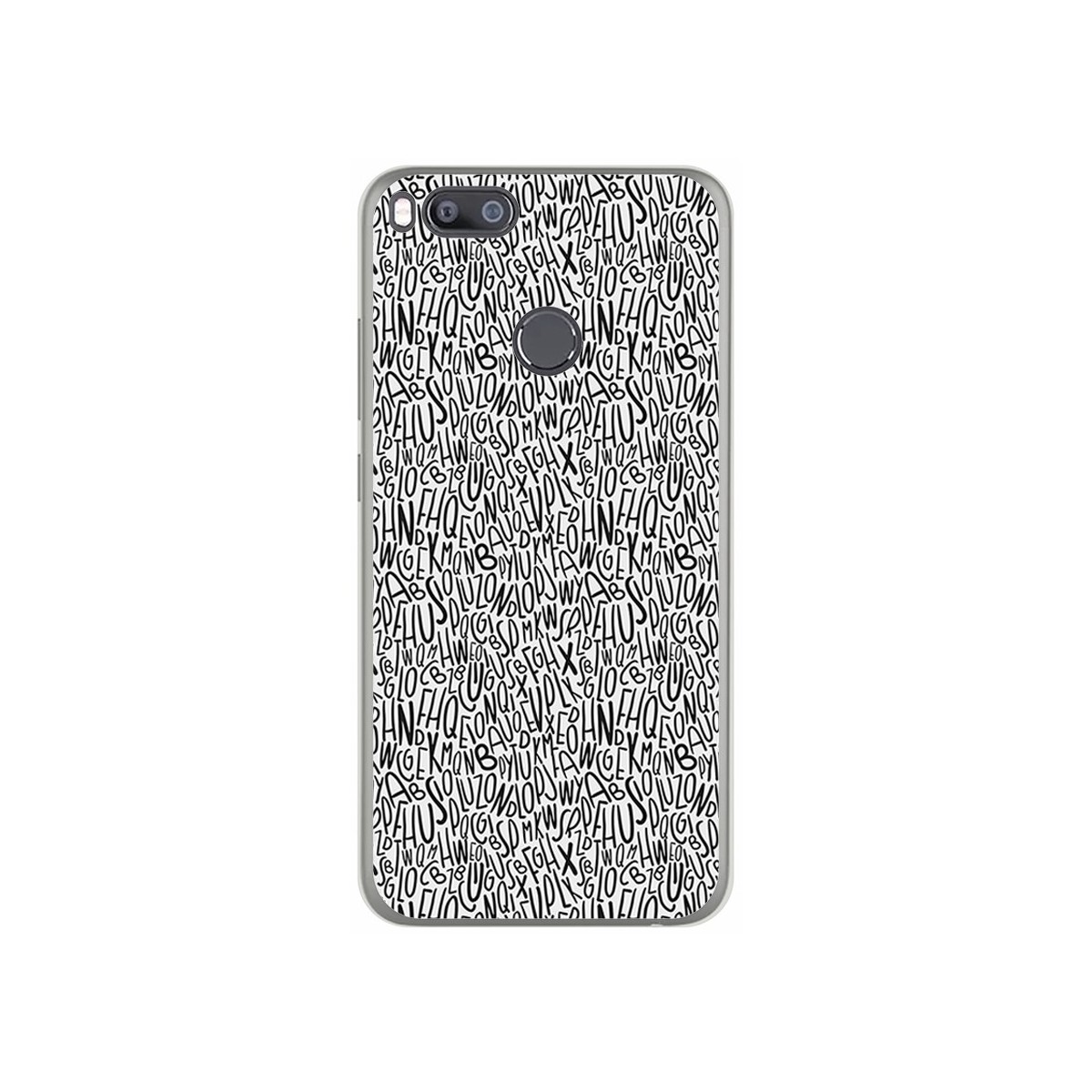 Funda Gel Tpu para Xiaomi Mi 5X / Mi A1 Diseño Letras Dibujos