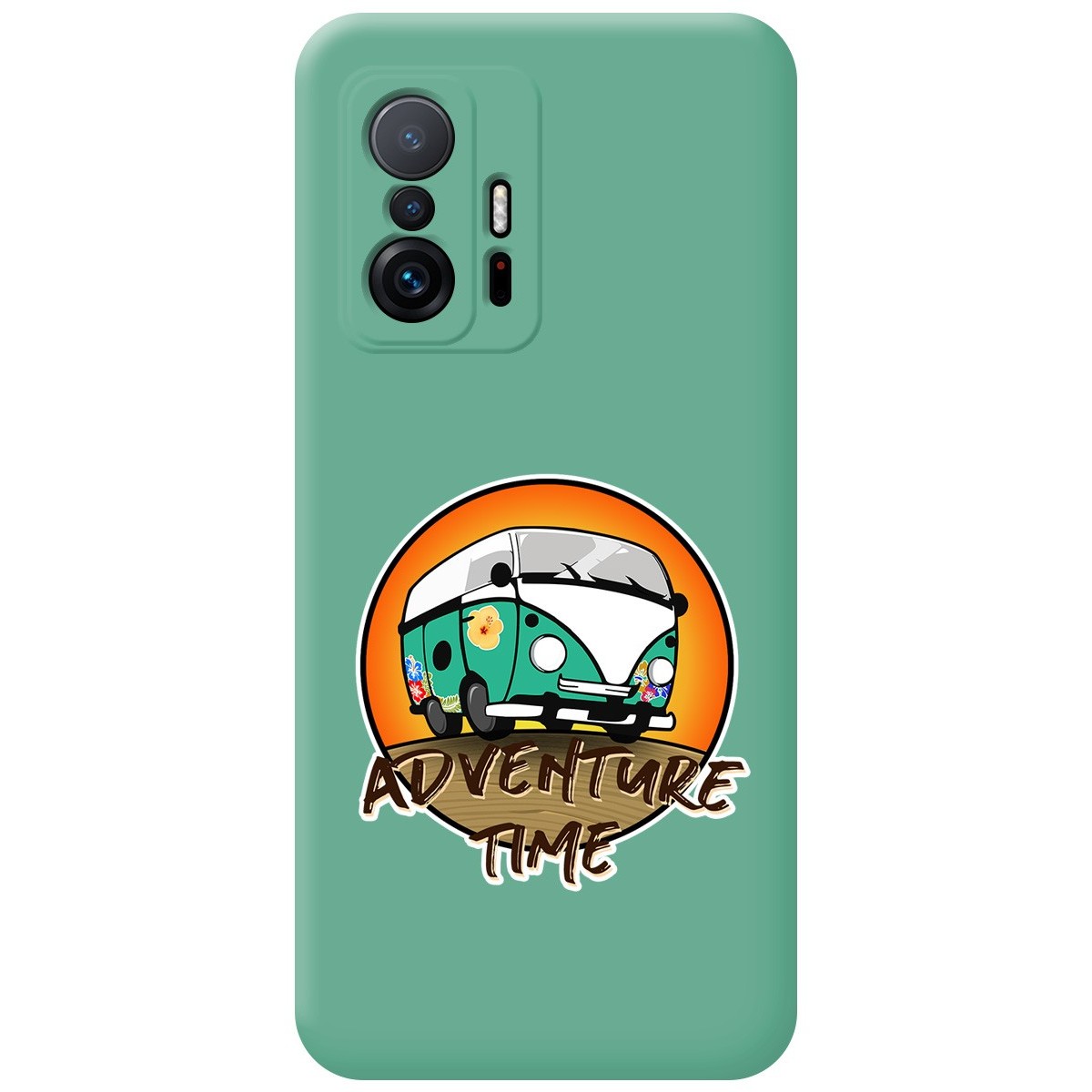 Funda Silicona Líquida Verde para Xiaomi 11T 5G / 11T Pro 5G diseño Adventure Time Dibujos
