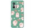 Funda Silicona Líquida Verde para Xiaomi 11T 5G / 11T Pro 5G diseño Cerdos Dibujos