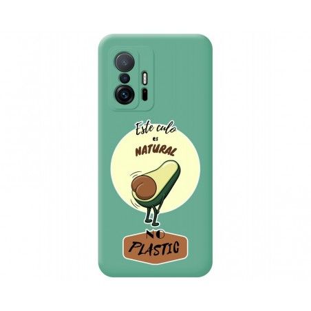 Funda Silicona Líquida Verde para Xiaomi 11T 5G / 11T Pro 5G diseño Culo Natural Dibujos