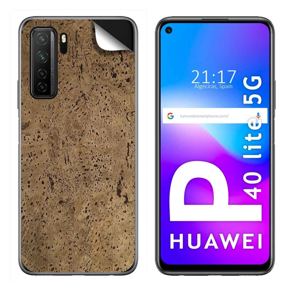 Pegatina Vinilo Autoadhesiva Textura Corcho para Huawei P40 Lite 5G
