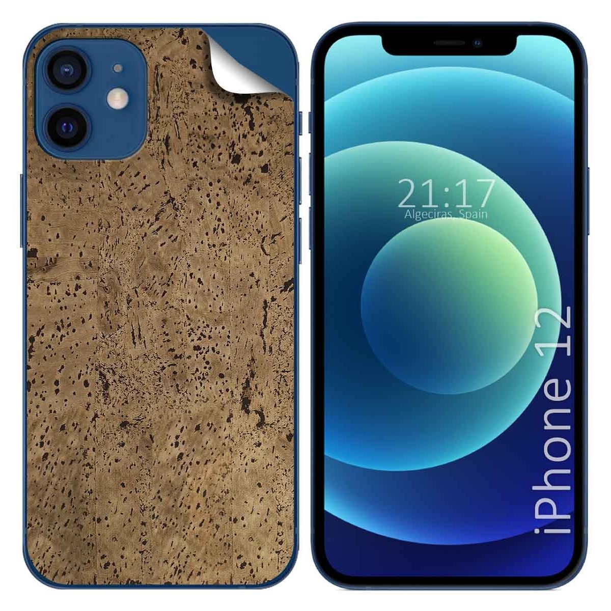 Pegatina Vinilo Autoadhesiva Textura Corcho compatible con Iphone 12 / 12 Pro (6.1)