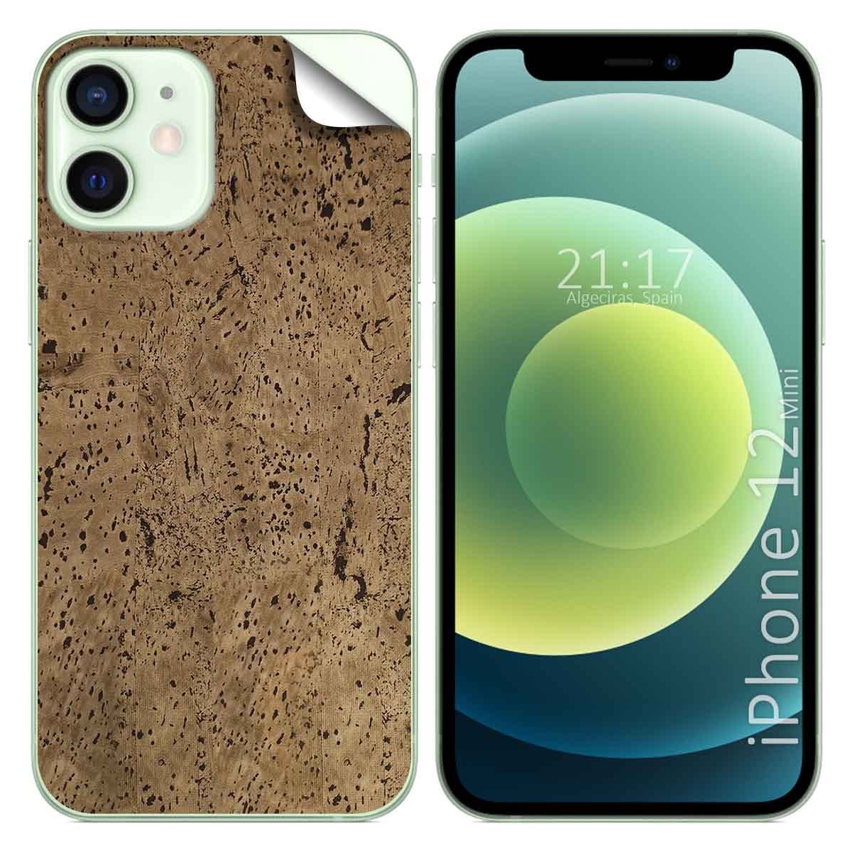 Pegatina Vinilo Autoadhesiva Textura Corcho compatible con Iphone 12 Mini (5.4)