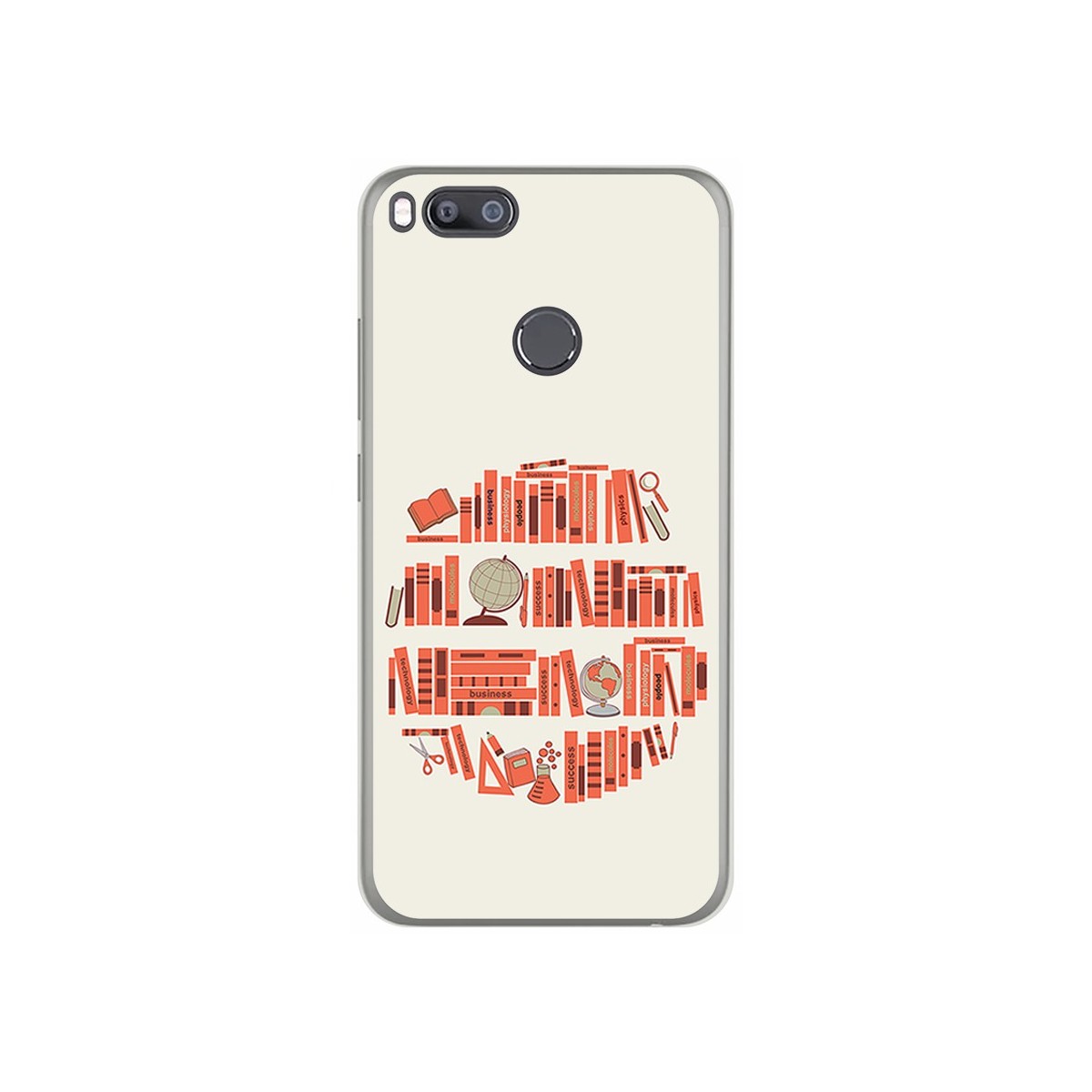 Funda Gel Tpu para Xiaomi Mi 5X / Mi A1 Diseño Mundo Libro Dibujos