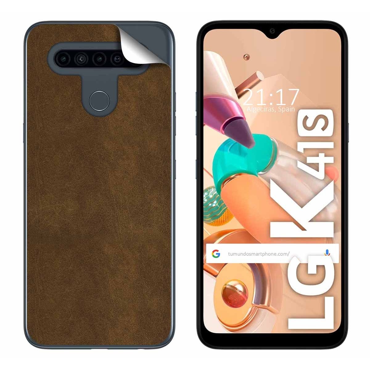 Pegatina Vinilo Autoadhesiva Textura Piel para Lg K41s / K51s