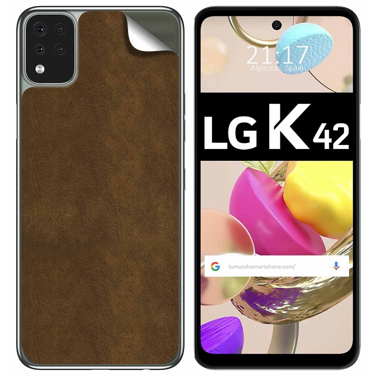 Pegatina Vinilo Autoadhesiva Textura Piel para Lg K42