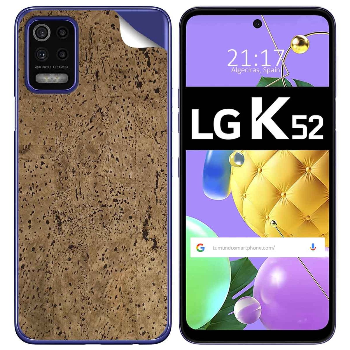 Pegatina Vinilo Autoadhesiva Textura Corcho para Lg K52