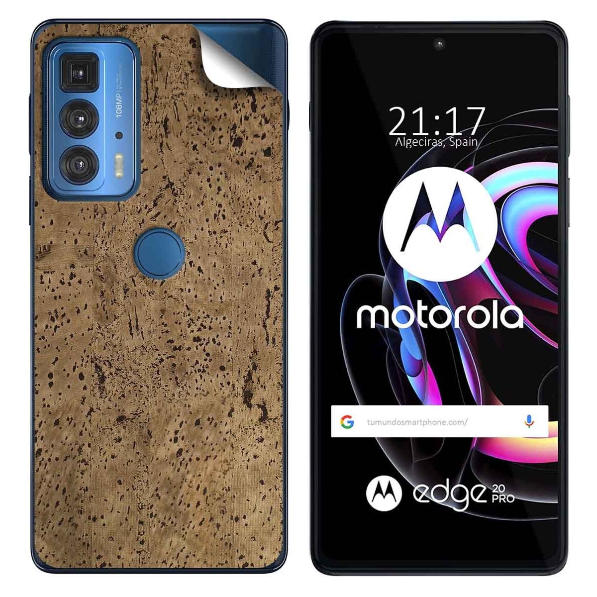Pegatina Vinilo Autoadhesiva Textura Corcho para Motorola Edge 20 Pro