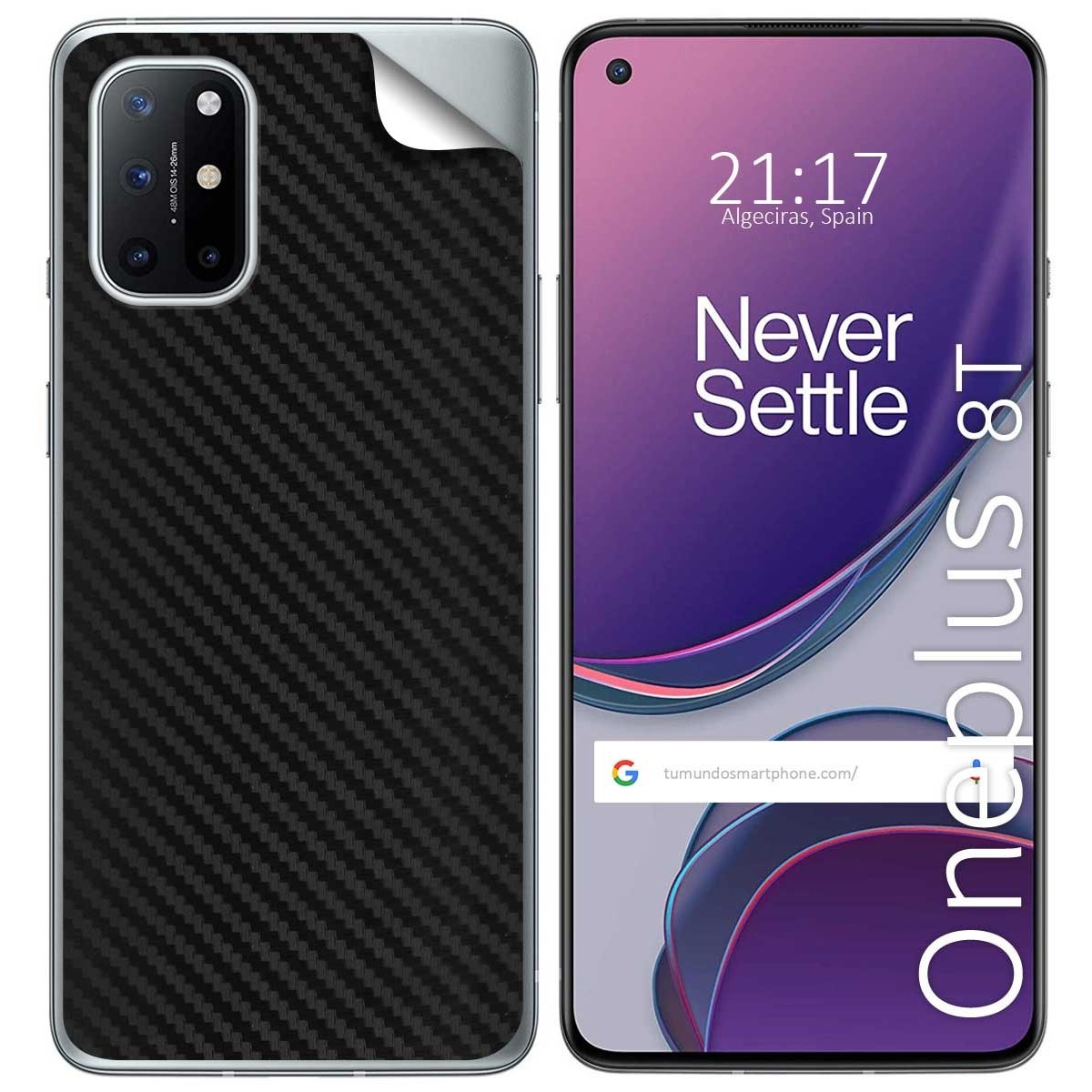 Pegatina Vinilo Autoadhesiva Textura Carbono para OnePlus 8T 5G