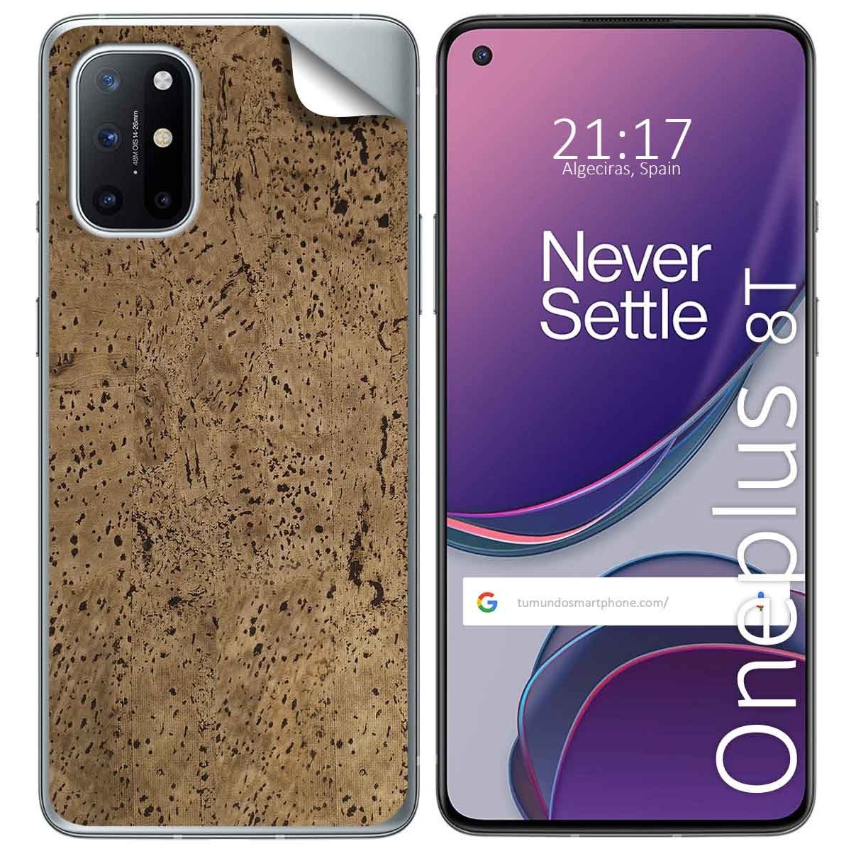 Pegatina Vinilo Autoadhesiva Textura Corcho para OnePlus 8T 5G