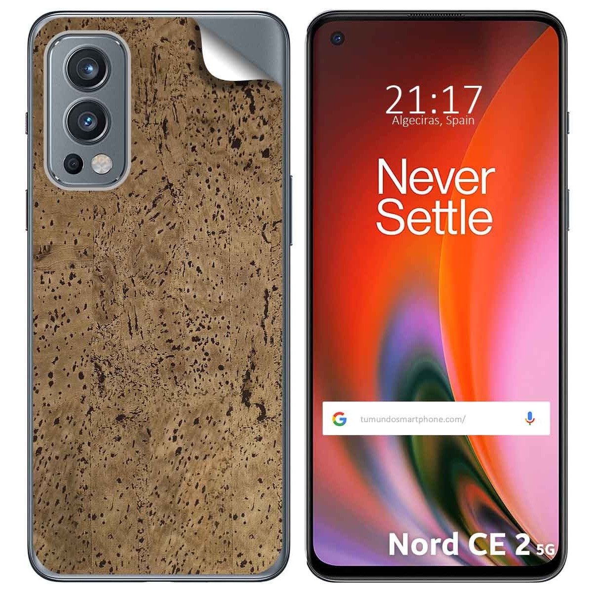 Pegatina Vinilo Autoadhesiva Textura Corcho para OnePlus Nord 2 5G