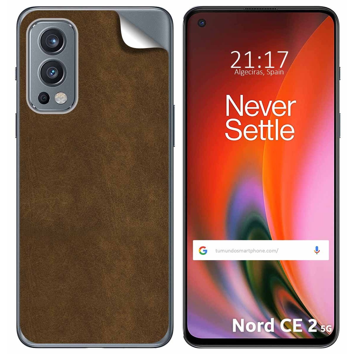 Pegatina Vinilo Autoadhesiva Textura Piel para OnePlus Nord 2 5G