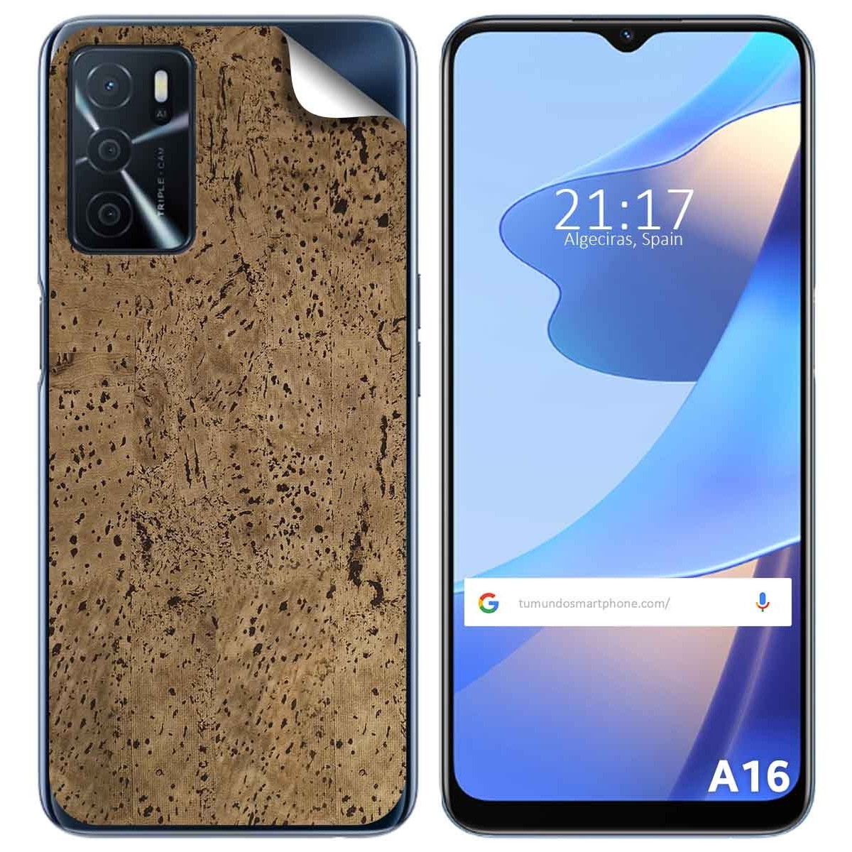 Pegatina Vinilo Autoadhesiva Textura Corcho para Oppo A16 / A16s
