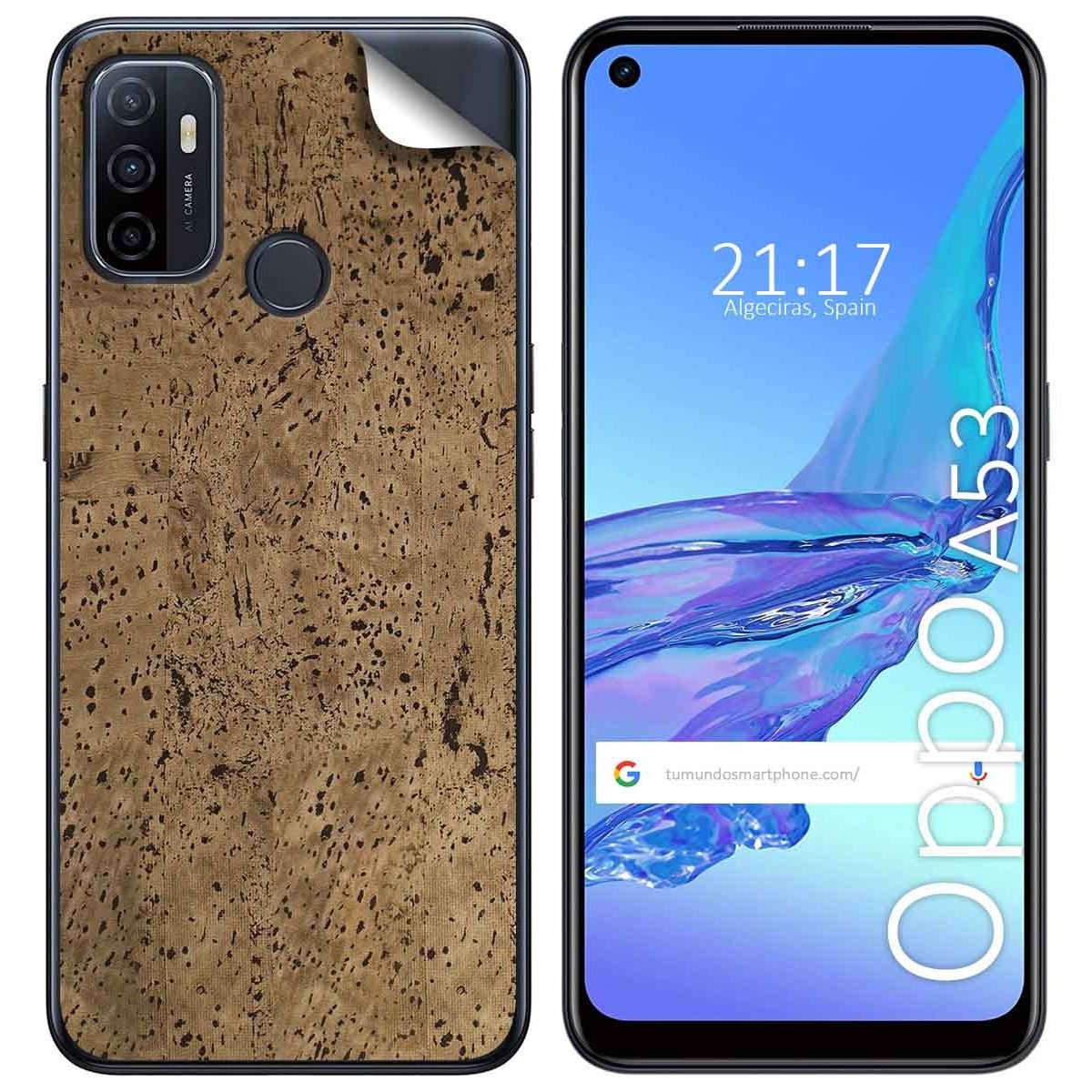 Pegatina Vinilo Autoadhesiva Textura Corcho para Oppo A53 / A53s
