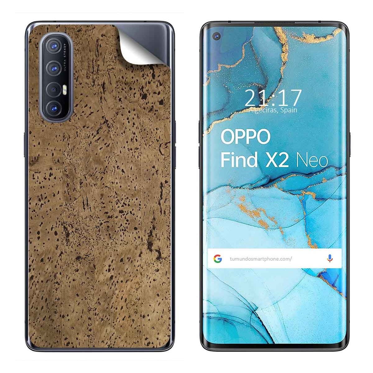 Pegatina Vinilo Autoadhesiva Textura Corcho para Oppo Find X2 Neo