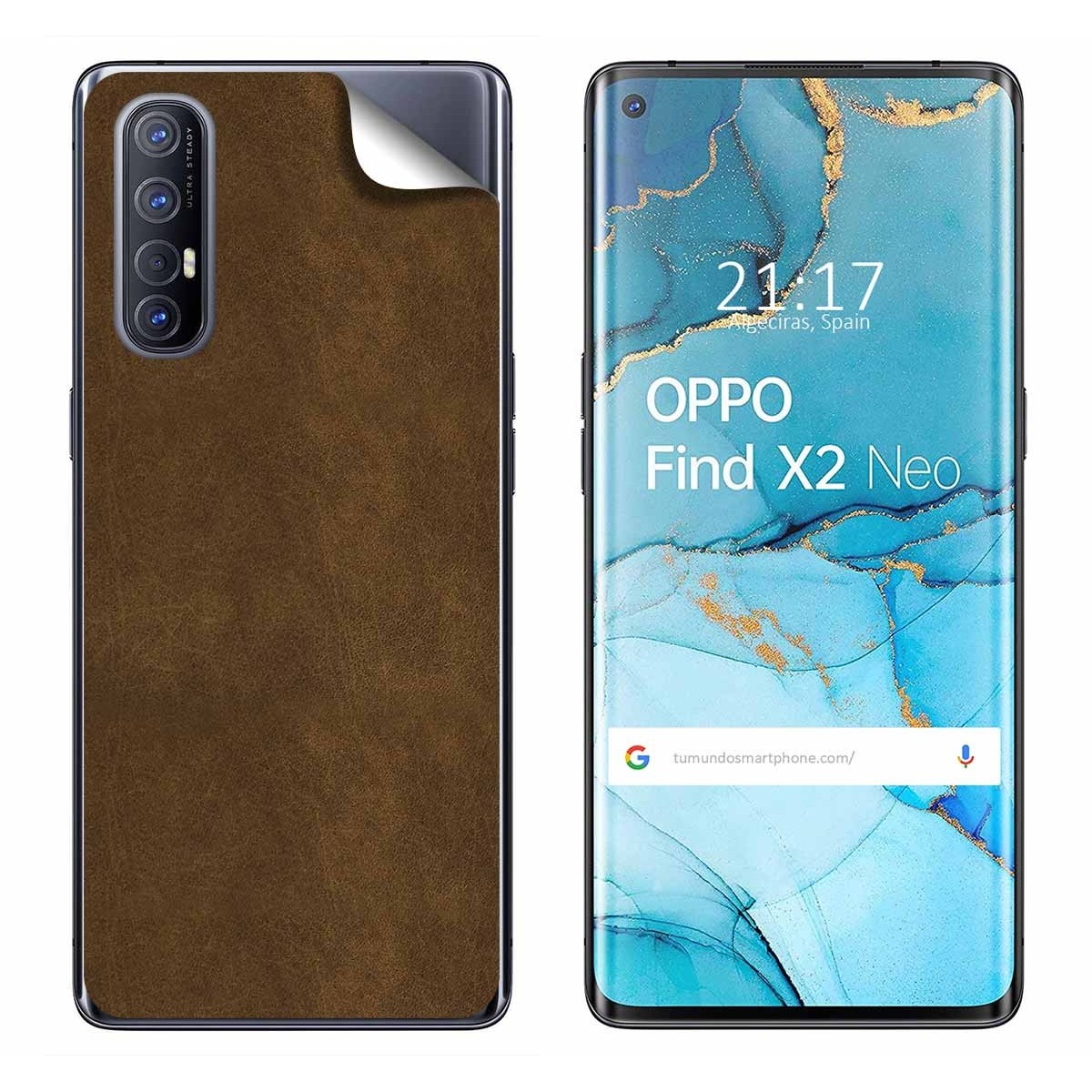 Pegatina Vinilo Autoadhesiva Textura Piel para Oppo Find X2 Neo