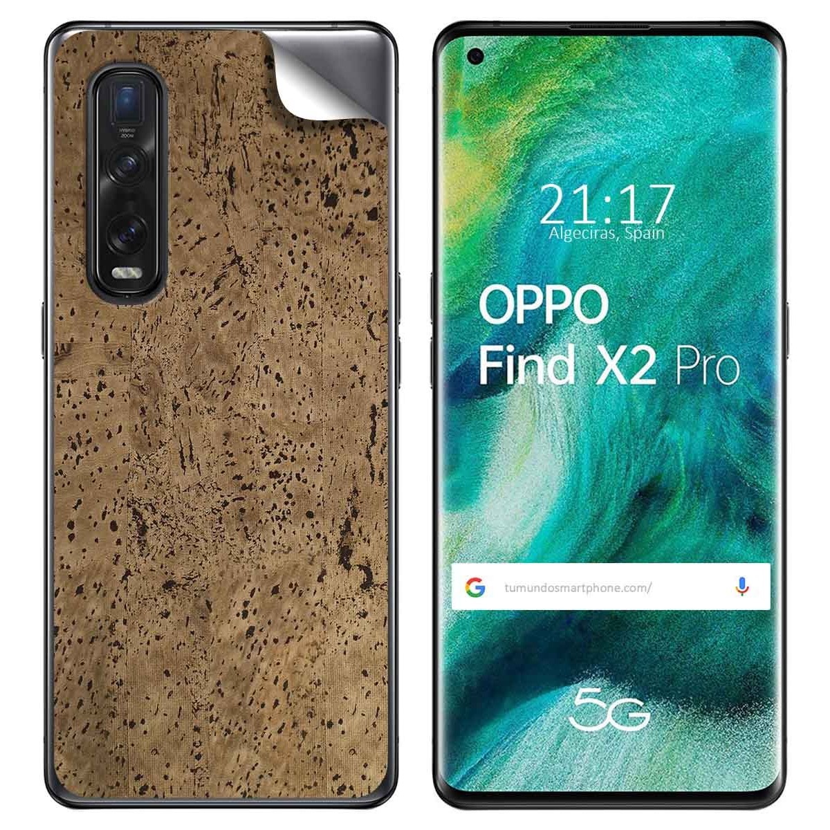 Pegatina Vinilo Autoadhesiva Textura Corcho para Oppo Find X2 Pro
