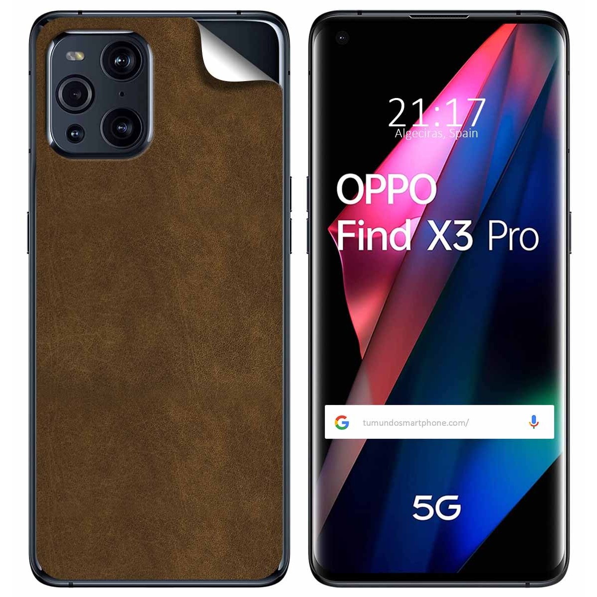 Pegatina Vinilo Autoadhesiva Textura Piel para Oppo Find X3 Pro 5G