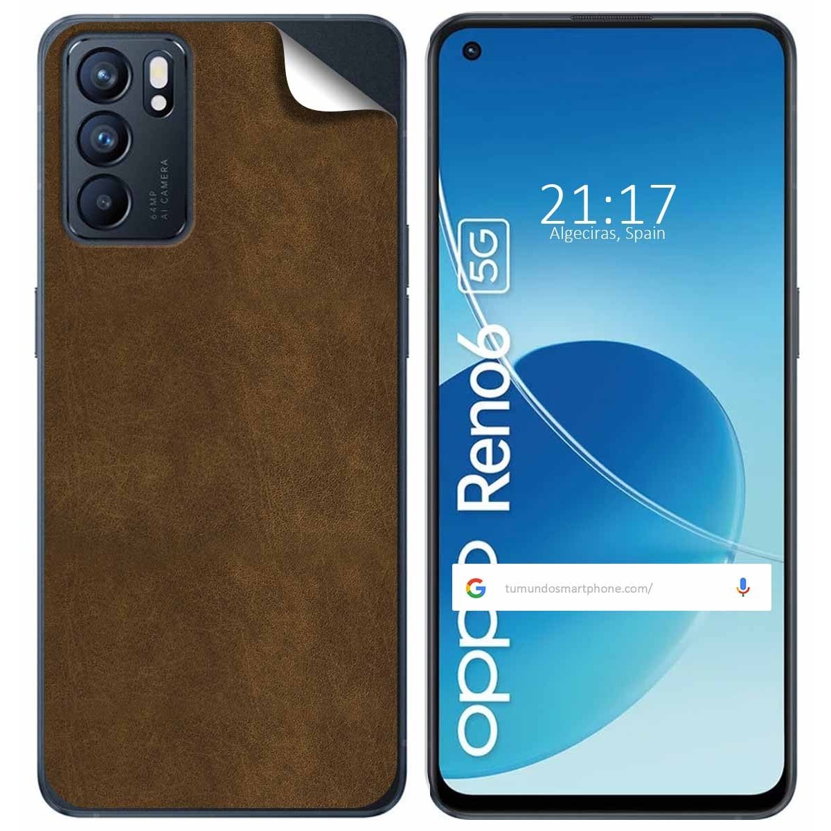 Pegatina Vinilo Autoadhesiva Textura Piel para Oppo Reno 6 5G