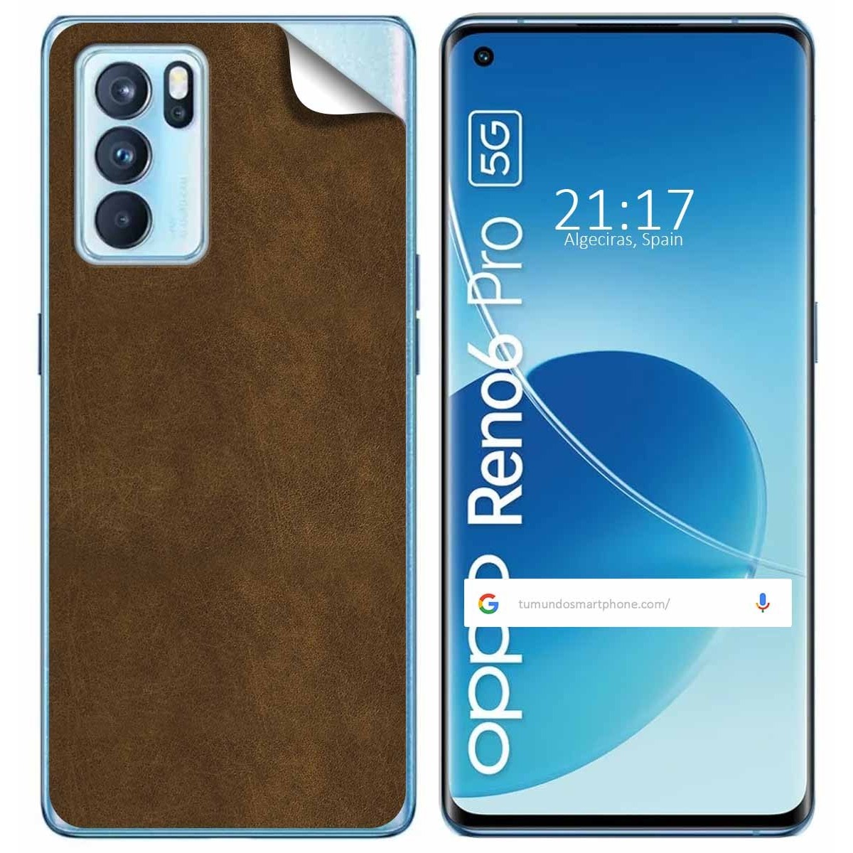 Pegatina Vinilo Autoadhesiva Textura Piel para Oppo Reno 6 Pro 5G
