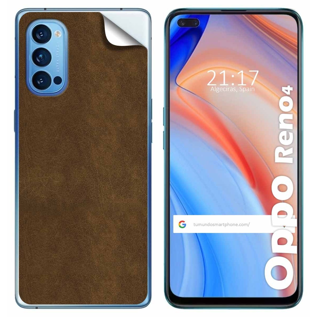 Pegatina Vinilo Autoadhesiva Textura Piel para Oppo Reno 4 5G