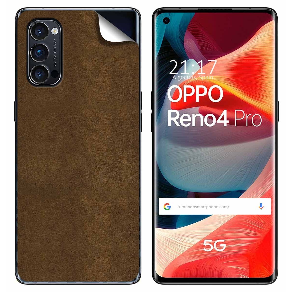 Pegatina Vinilo Autoadhesiva Textura Piel para Oppo Reno 4 Pro 5G