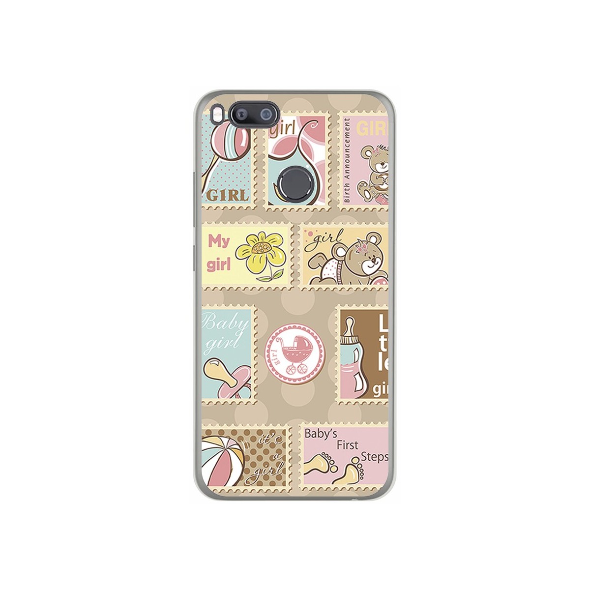 Funda Gel Tpu para Xiaomi Mi 5X / Mi A1 Diseño Sellos Dibujos