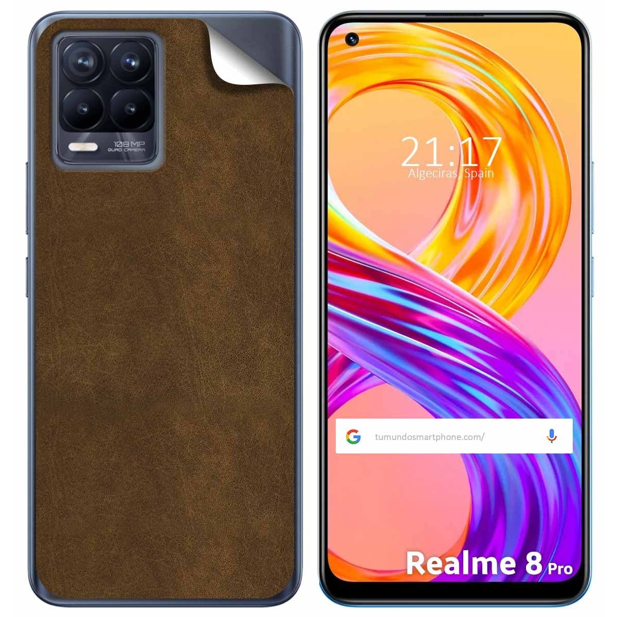 Pegatina Vinilo Autoadhesiva Textura Piel para Realme 8 5G / Narzo 30 5G