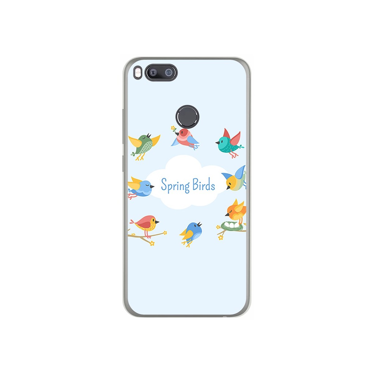 Funda Gel Tpu para Xiaomi Mi 5X / Mi A1 Diseño Spring Birds Dibujos