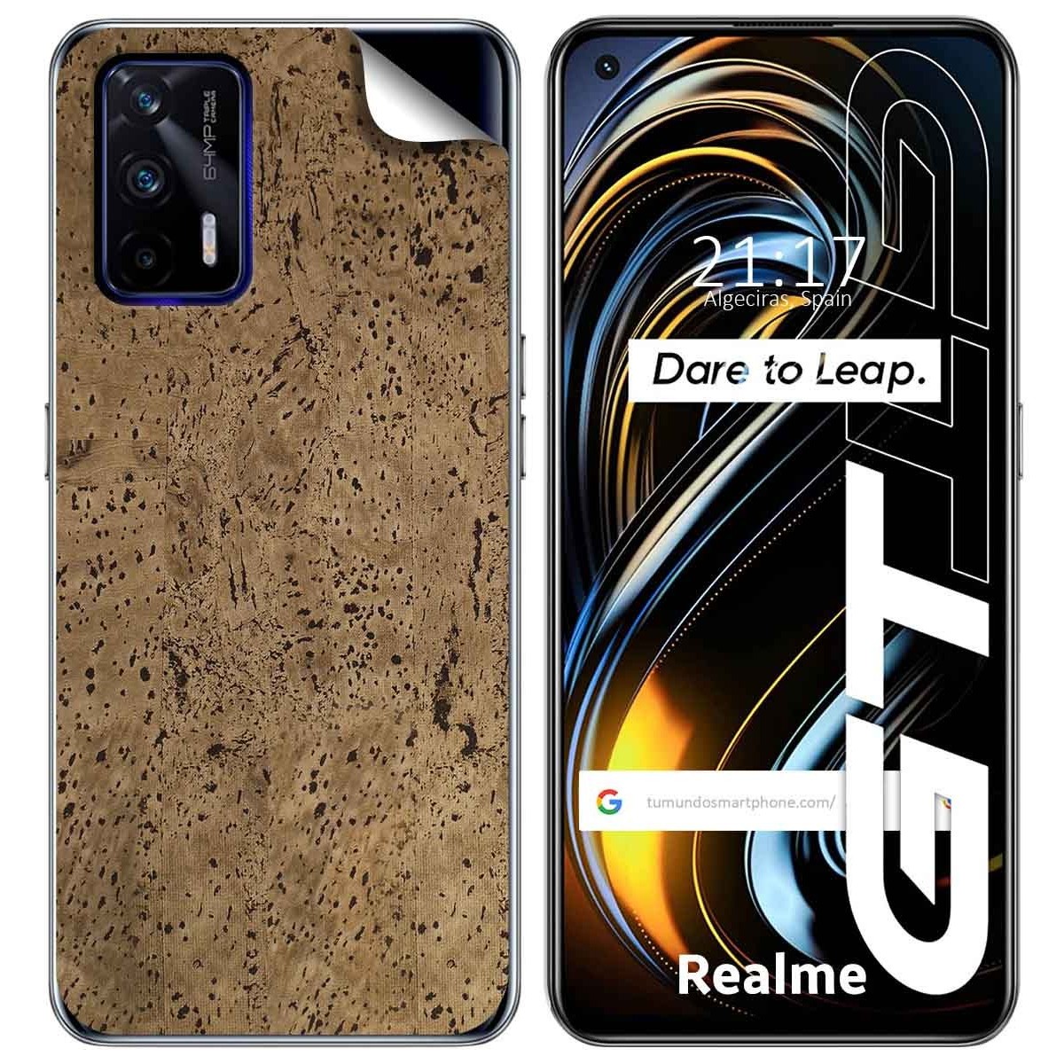 Pegatina Vinilo Autoadhesiva Textura Corcho para Realme GT 5G