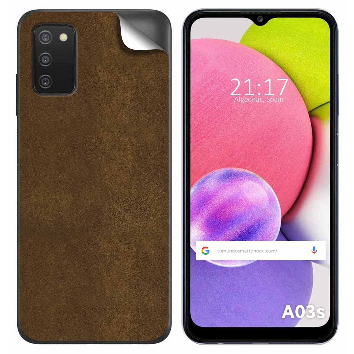 Pegatina Vinilo Autoadhesiva Textura Piel para Samsung Galaxy A03s