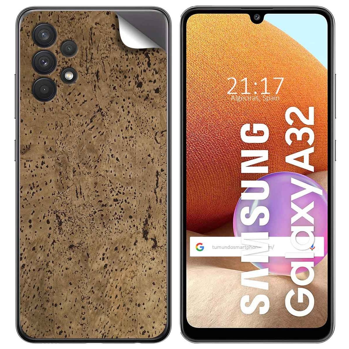 Pegatina Vinilo Autoadhesiva Textura Corcho para Samsung Galaxy A32 4G