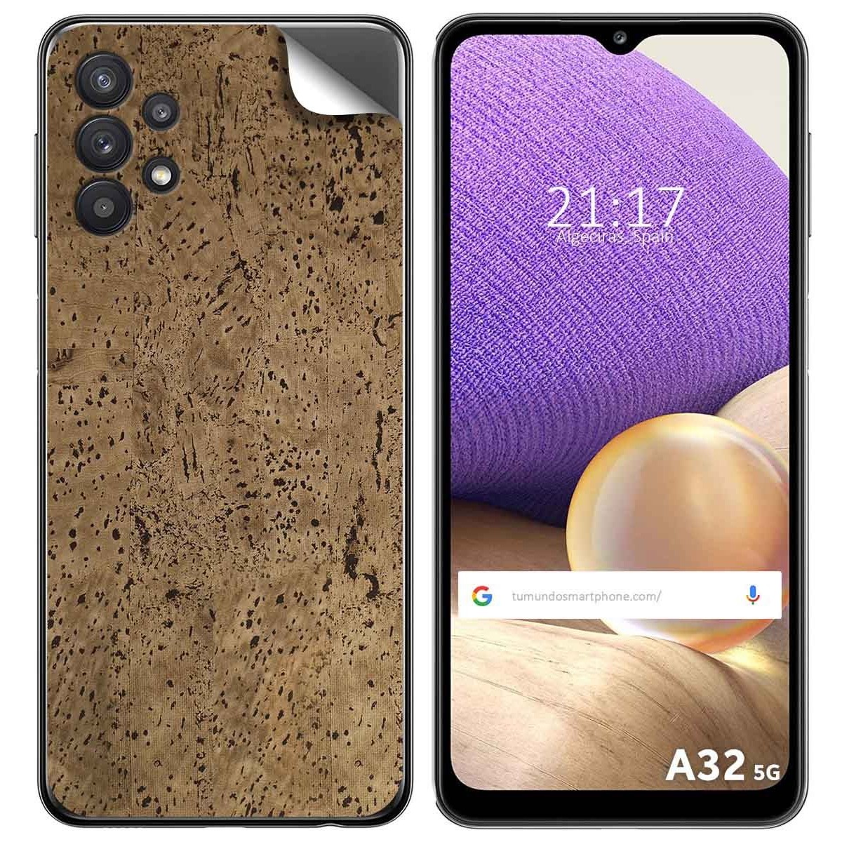 Pegatina Vinilo Autoadhesiva Textura Corcho para Samsung Galaxy A32 5G