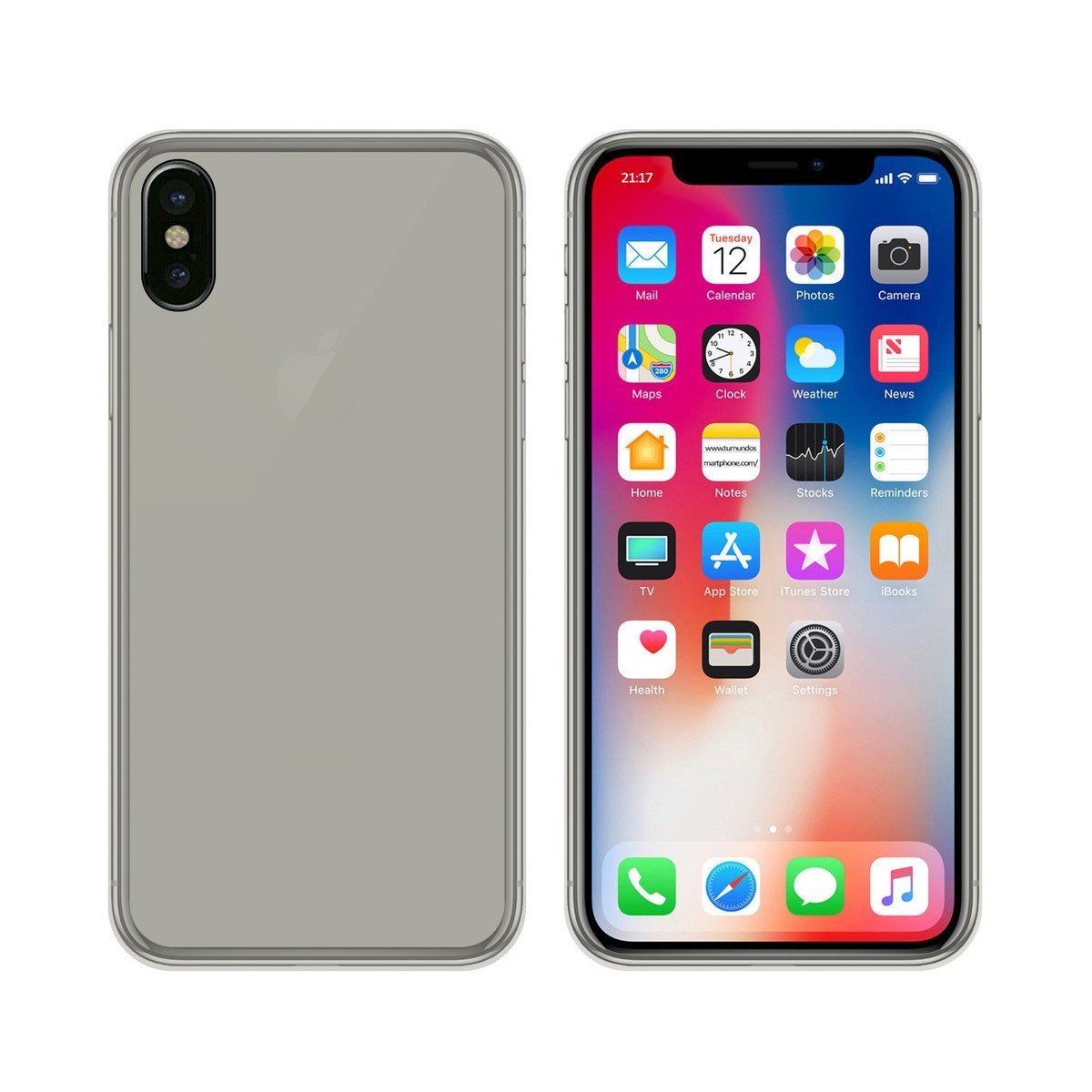 Funda Gel Tpu para Iphone X / XS Color Transparente